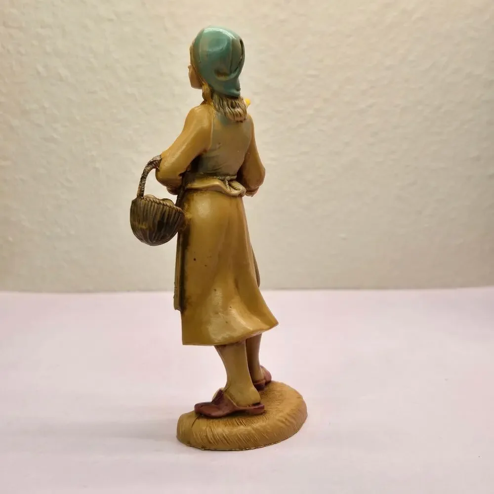 Vintage Fontanini Italy 110 Deborah Woman with Goose Girl Figurine Nativity 5